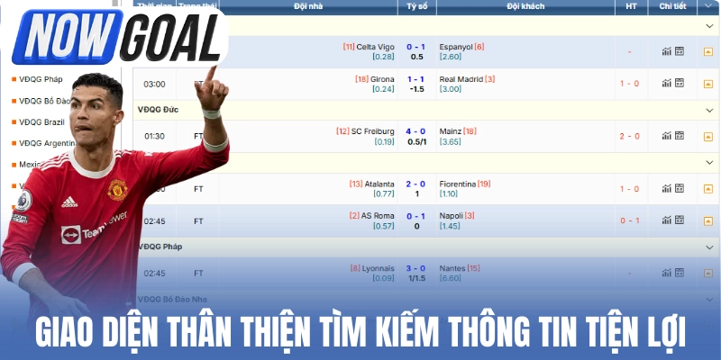 Giao diện thân thiện tìm kiếm thông tin tiện lợi