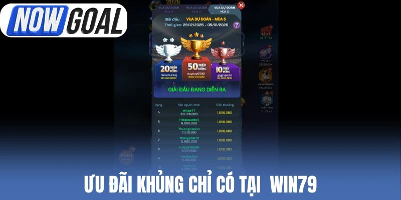 Ưu đãi khủng chỉ có tại  Win79